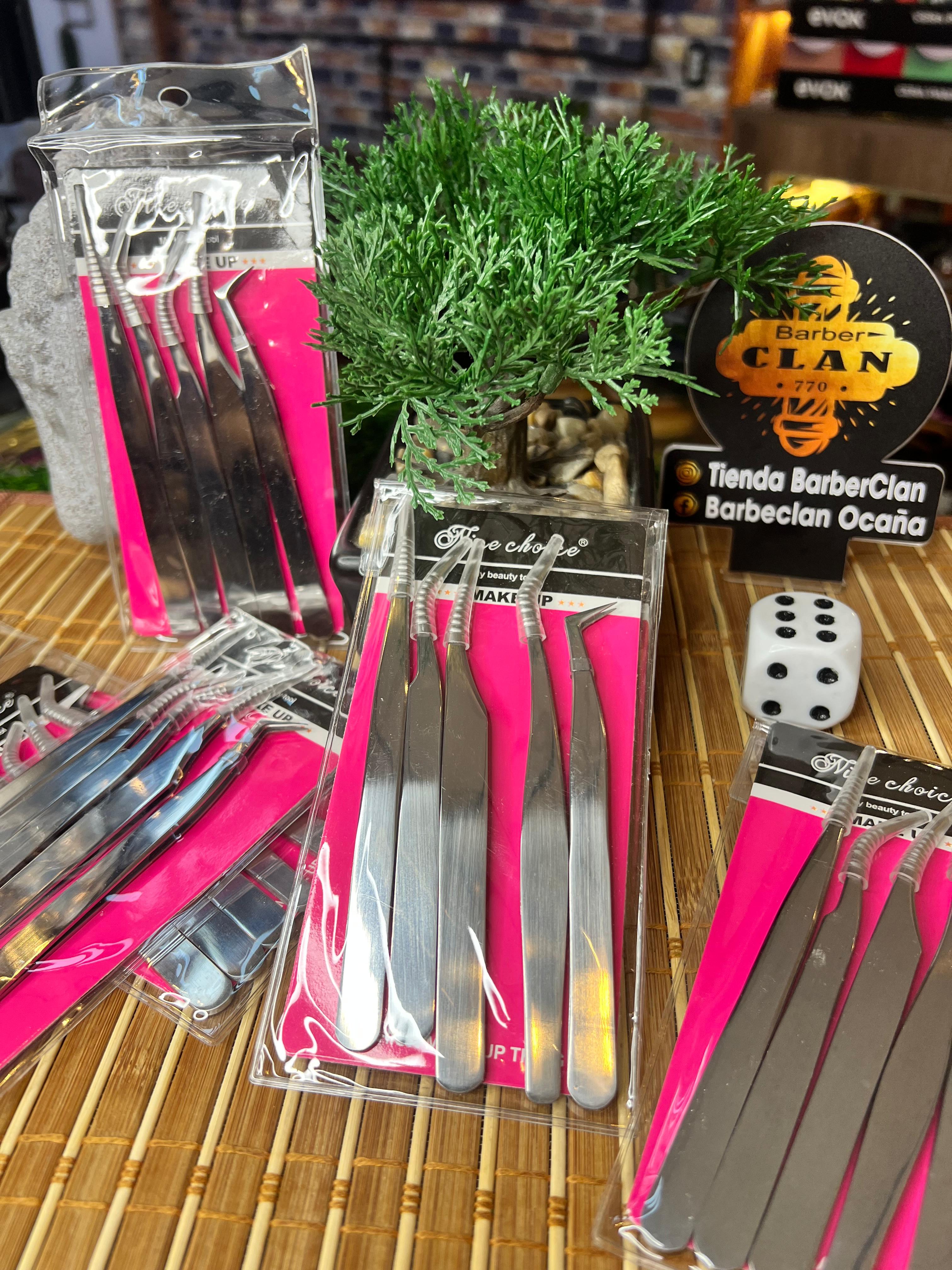 PINZAS DE DIFERENTES FORMAS 167 PESTAÑAS 7701234561673 - Tienda Barber Clan