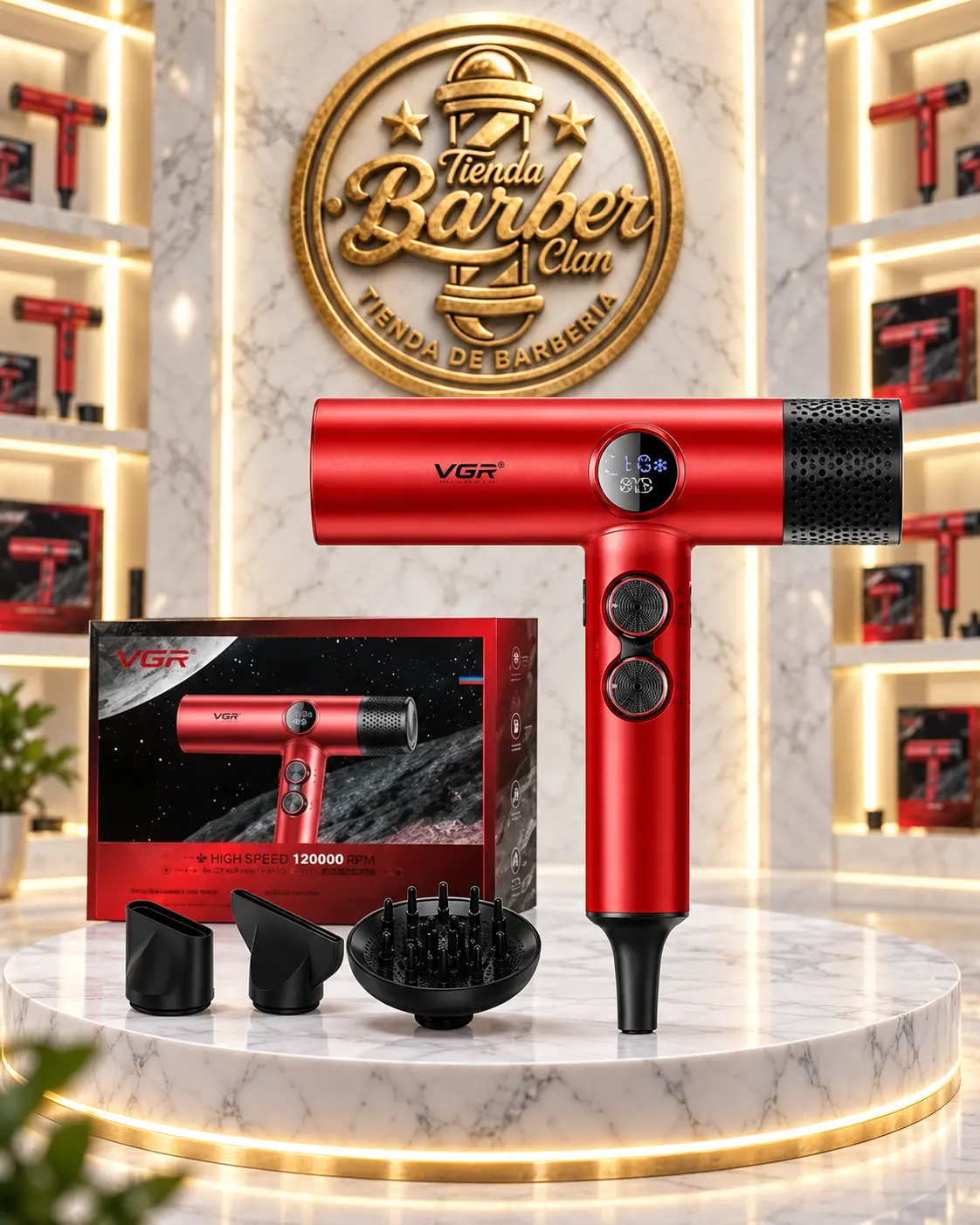SECADOR PROFESIONAL VGR 401 VGR SECADORES 6973224084016 - Tienda Barber Clan