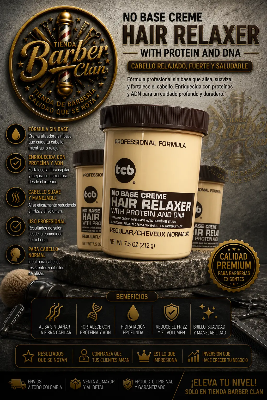 TCB CREMA ALISADORA PEQUEÑA 212 GR TCB 802535815087 - Tienda Barber Clan