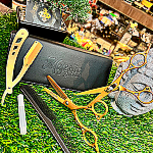 TIJERA X2 + NAVAJA + PEINILLA DORADA - MAJESTIC MAJESTIC TIJERAS 000031 - Tienda Barber Clan
