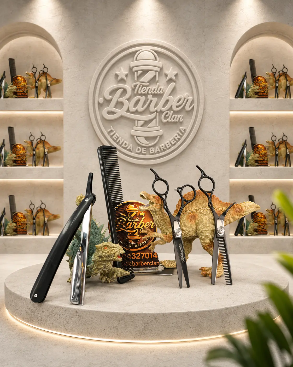 TIJERA X2 + NAVAJA + PEINILLA NEGRA MAJESTIC MAJESTIC TIJERAS 6976504231131 - Tienda Barber Clan