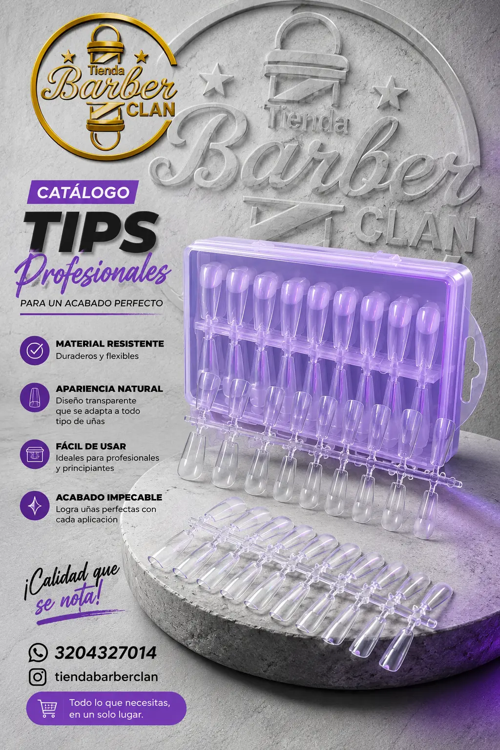 UÑAS PRESS ON COFFIN OH BELLEZA OH BELLEZA MANICURE Y PEDICURE UÑAS 231106 - Tienda Barber Clan