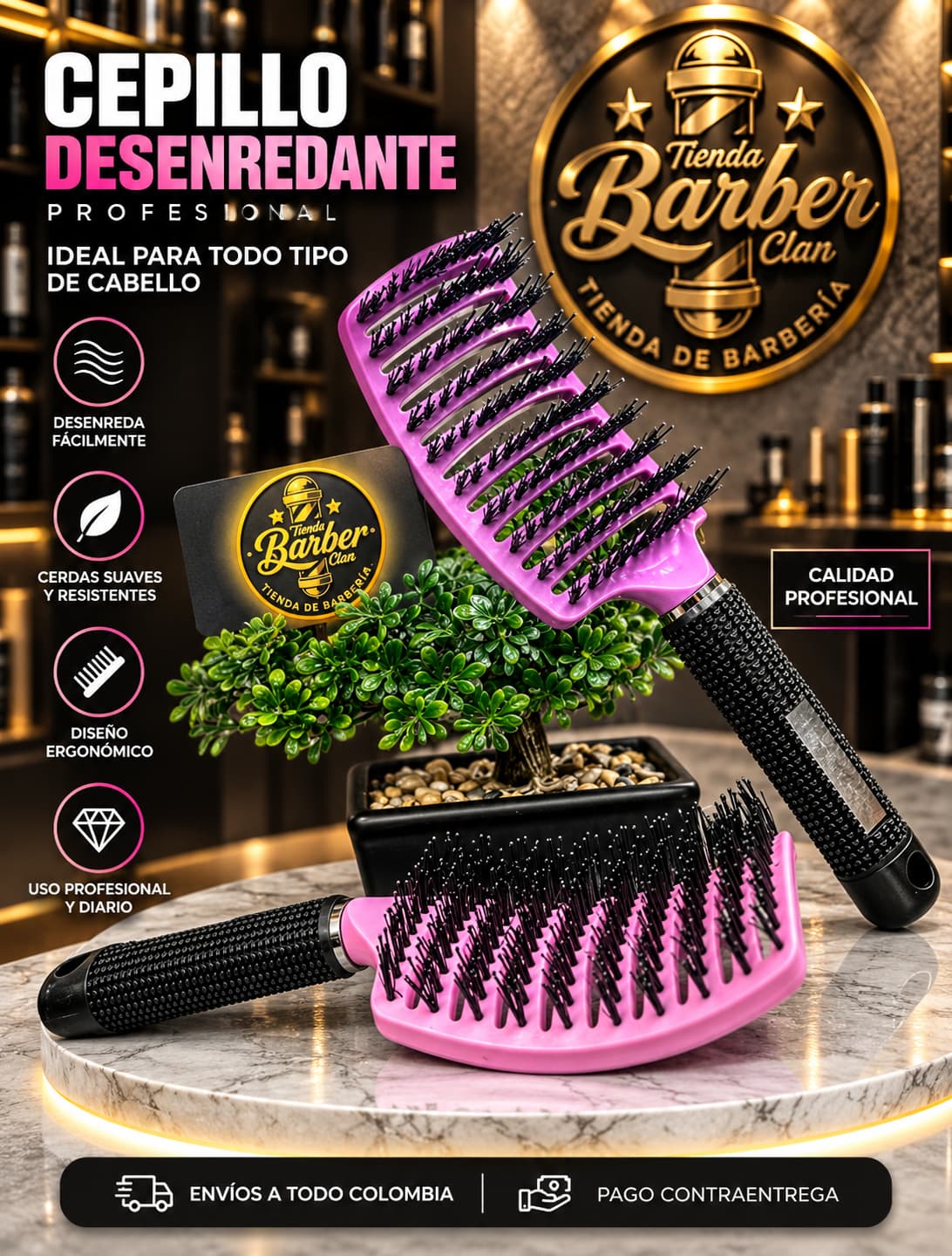 CEPILLO MASAJE CAPILAR CHINA CEPILLOS DE SECADO 354854 - Tienda Barber Clan