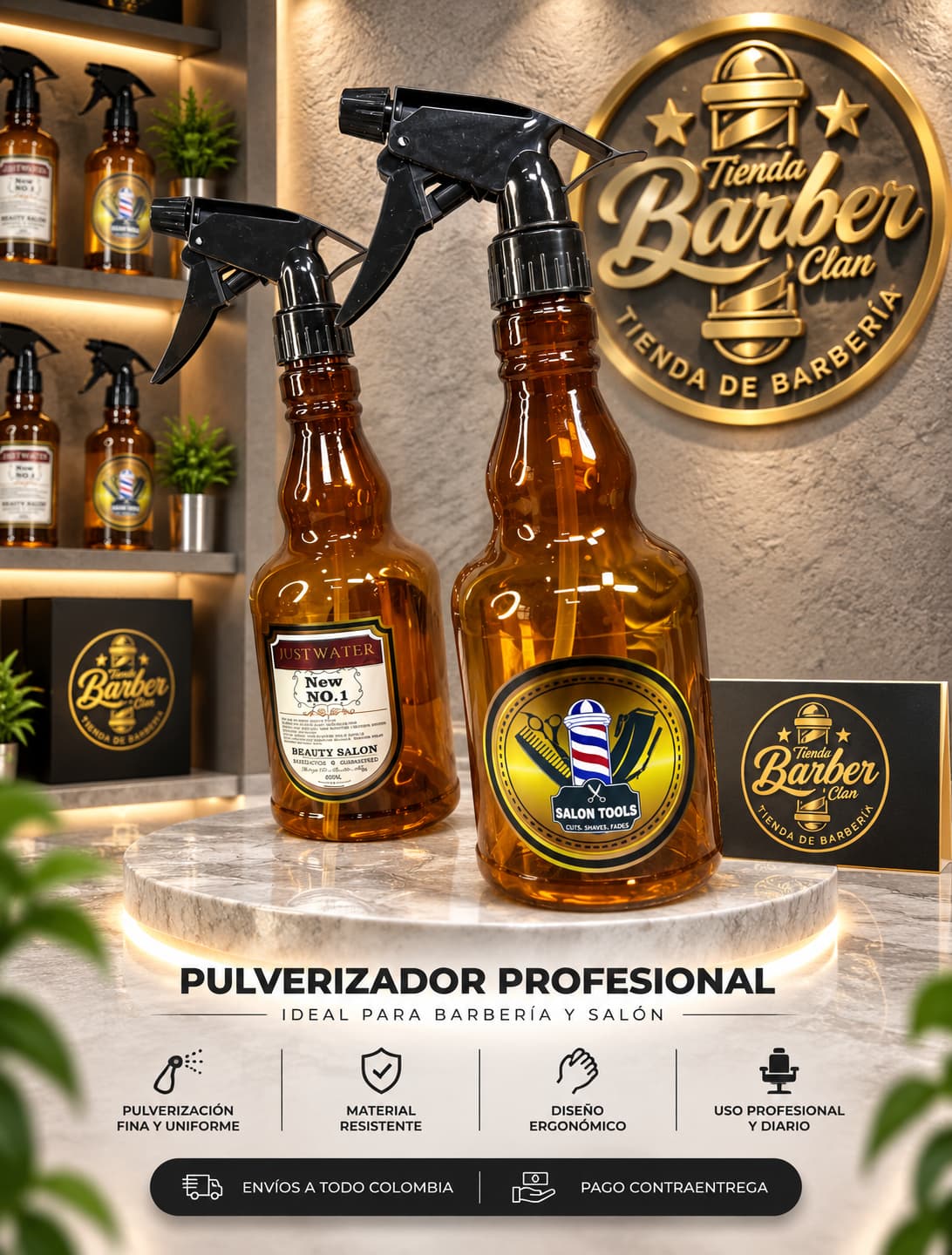 ATOMIZADOR SALON TOOLS BARBER SHOP ATOMIZADORES 354816 - Tienda Barber Clan