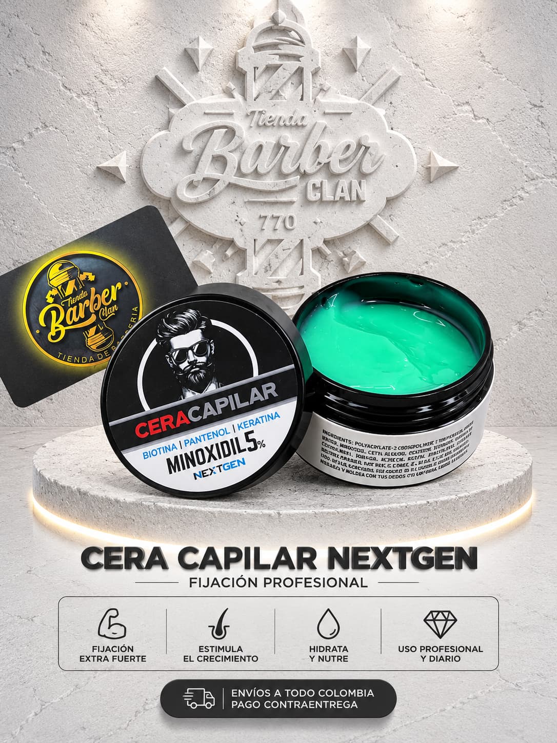 CERA NEXTGEN MINOXIDIL 5 % NEXTGEN CERAS 678901245 - Tienda Barber Clan