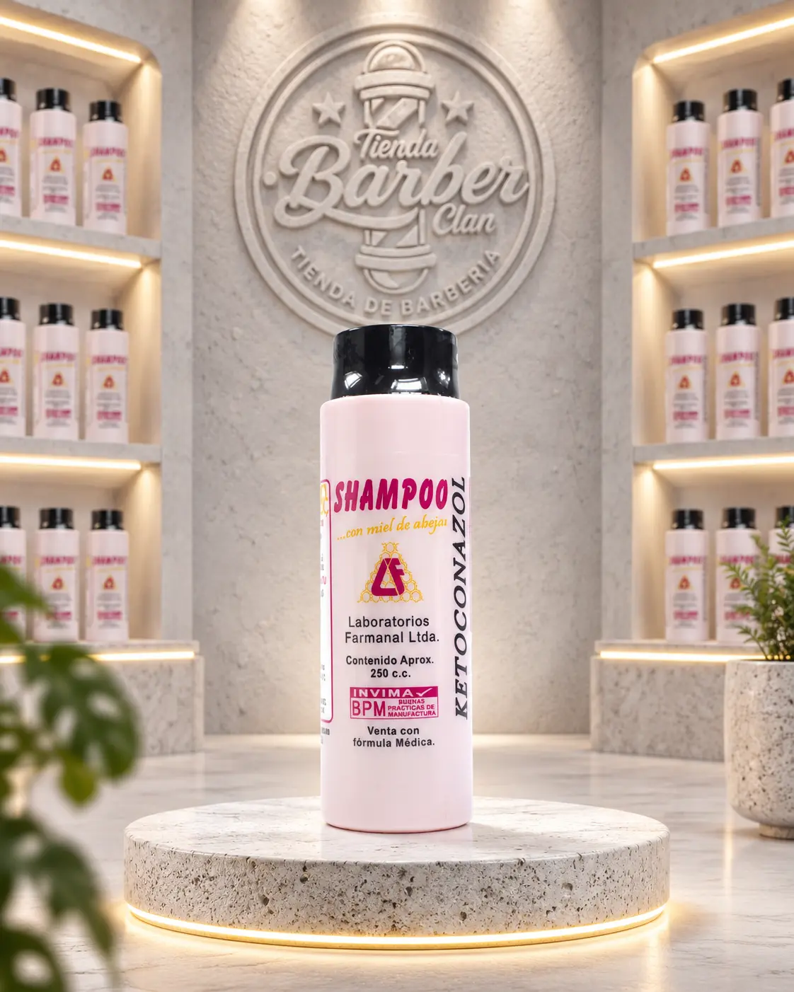 SHAMPOO KETOCONAZOL CON MIEL 250 GR FARMANAL SHAMPOO Y CUIDADO DE EL CABELLO 7707190180019 - Tienda Barber Clan