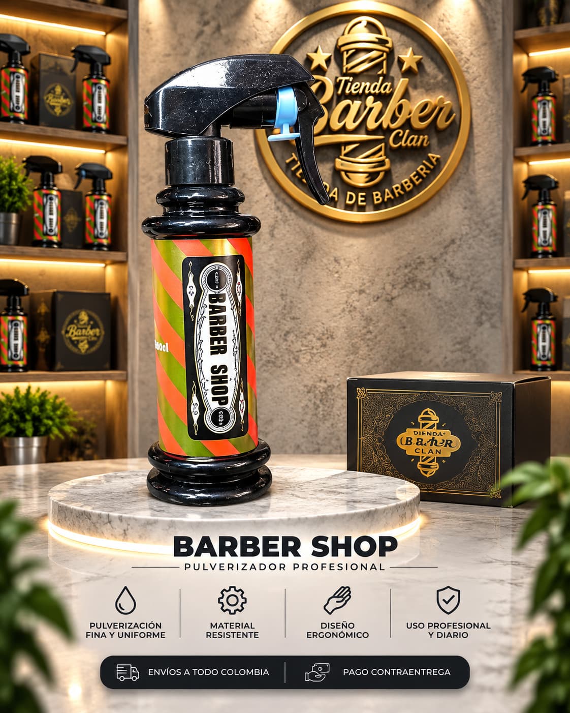 ATOMIZADOR BARBER POOL BARBER SHOP ATOMIZADORES 7702024002260 - Tienda Barber Clan