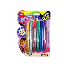 Deli A71101 Glitter Glue 12ml x 6 Colours 2