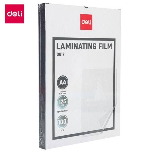 Deli E3817 Laminating Pouches A4 125mic (100's) thumbnail 5