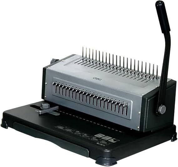 Deli E3874 Heavy Duty Steel Comb Binding Machine 4