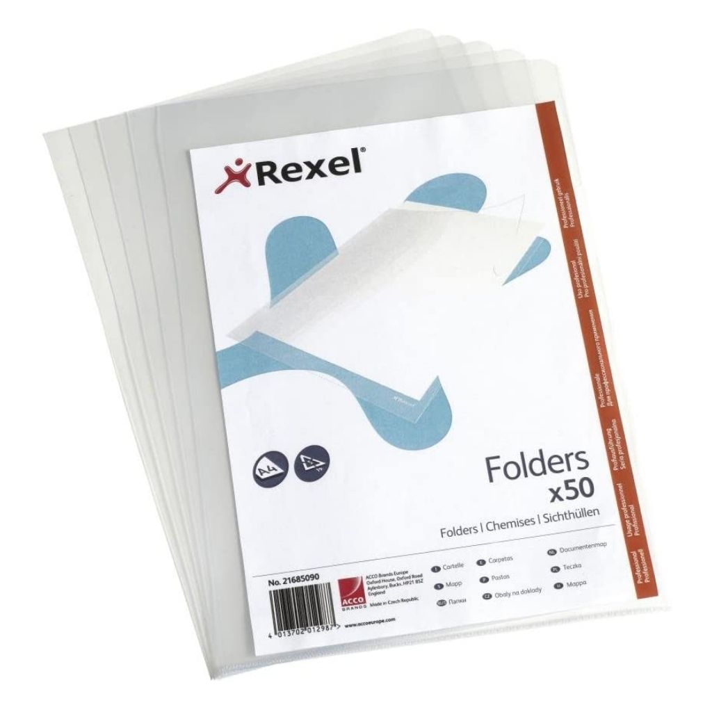 Deli E5707 L-Shape Folder Clear A4 160mic 2