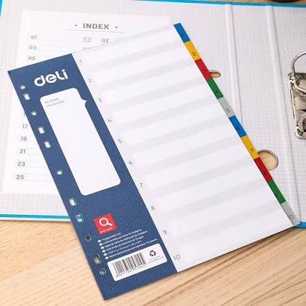 Deli E5724A File Divider Index PVC (1-10) 4
