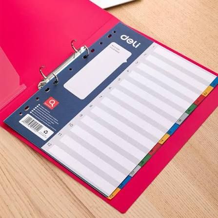 Deli E5725A File Divider Index PVC (1-12) 3