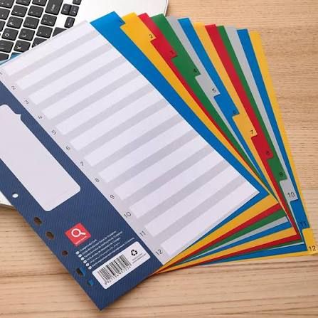 Deli E5725A File Divider Index PVC (1-12) thumbnail 5
