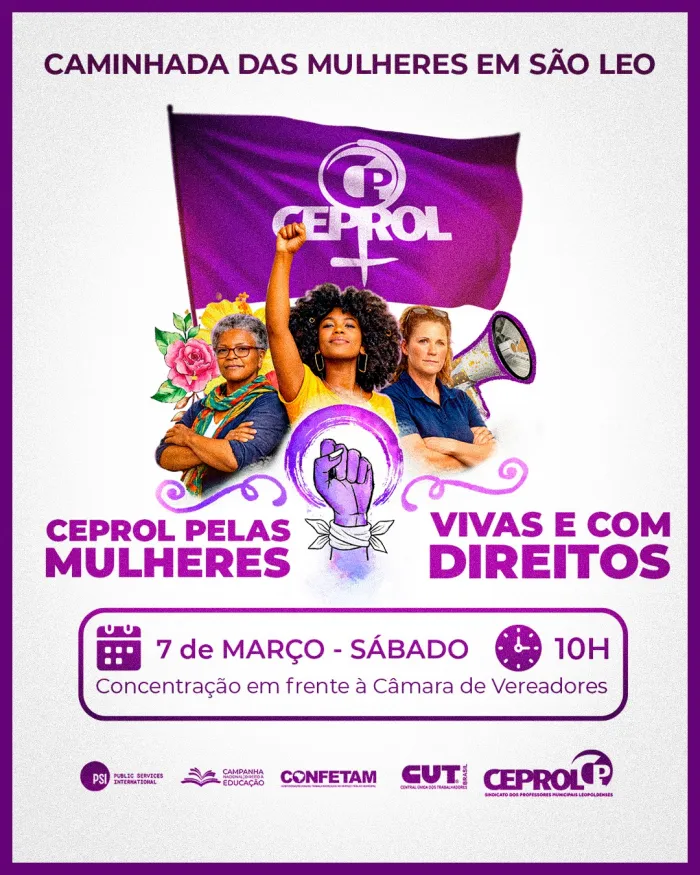 Caminhada das Mulheres em São Leopoldo - 8M 2026