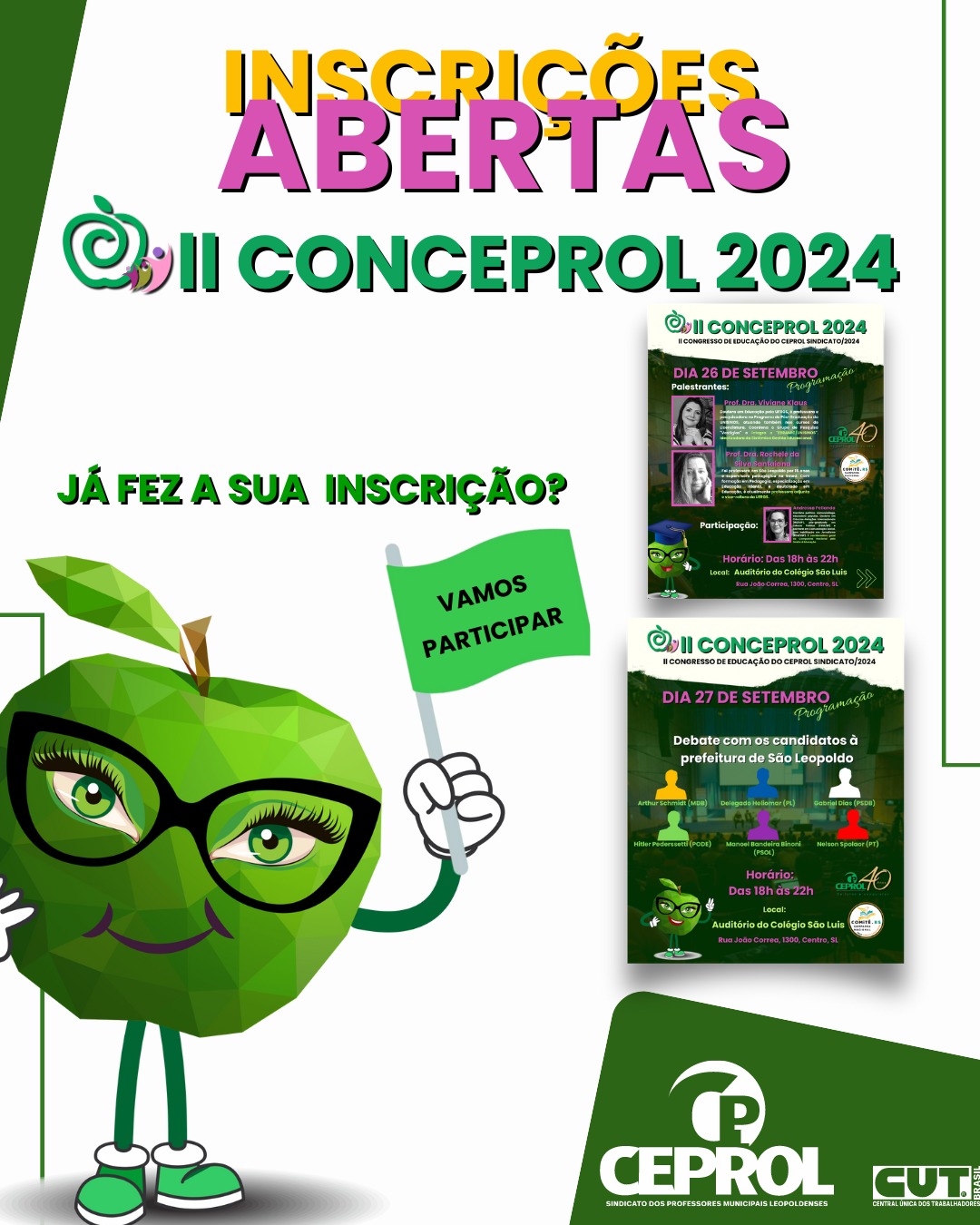 FAÇA SUA INSCRIÇÃO PARA O II CONCEPROL