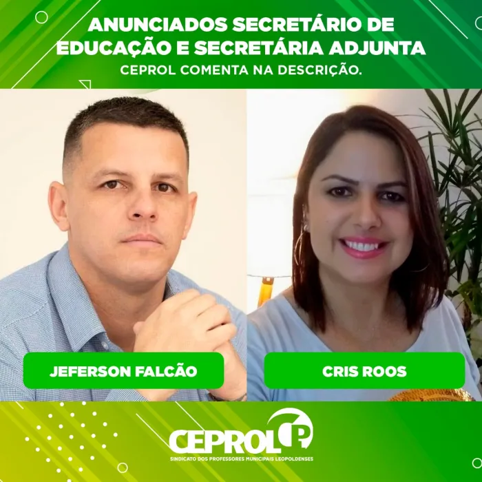 JEFERSON FALCÃO SERÁ O PRÓXIMO SECRETÁRIO DE EDUCAÇÃO