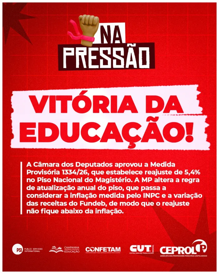 MP DO REAJUSTE DO PISO DO MAGISTÉRIO APROVADO NA CÂMARA DOS DEPUTADOS