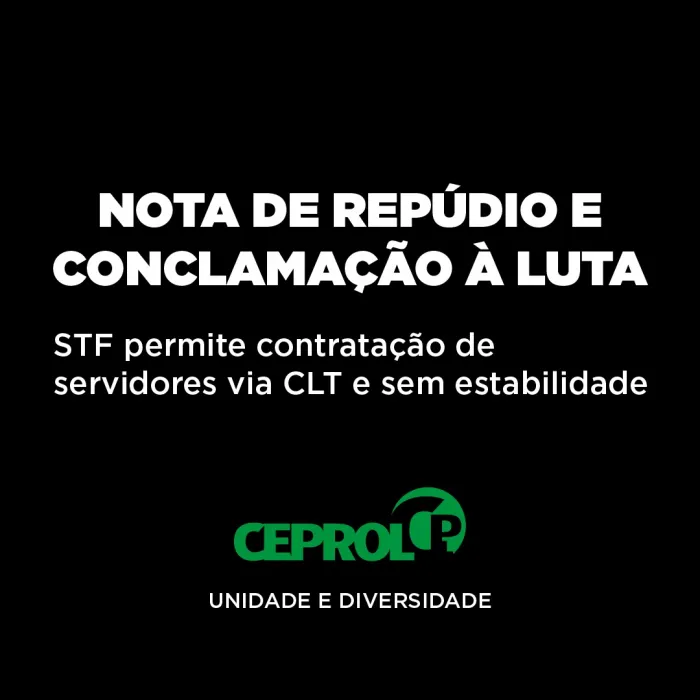 NOTA DE REPÚDIO E CONCLAMAÇÃO À LUTA