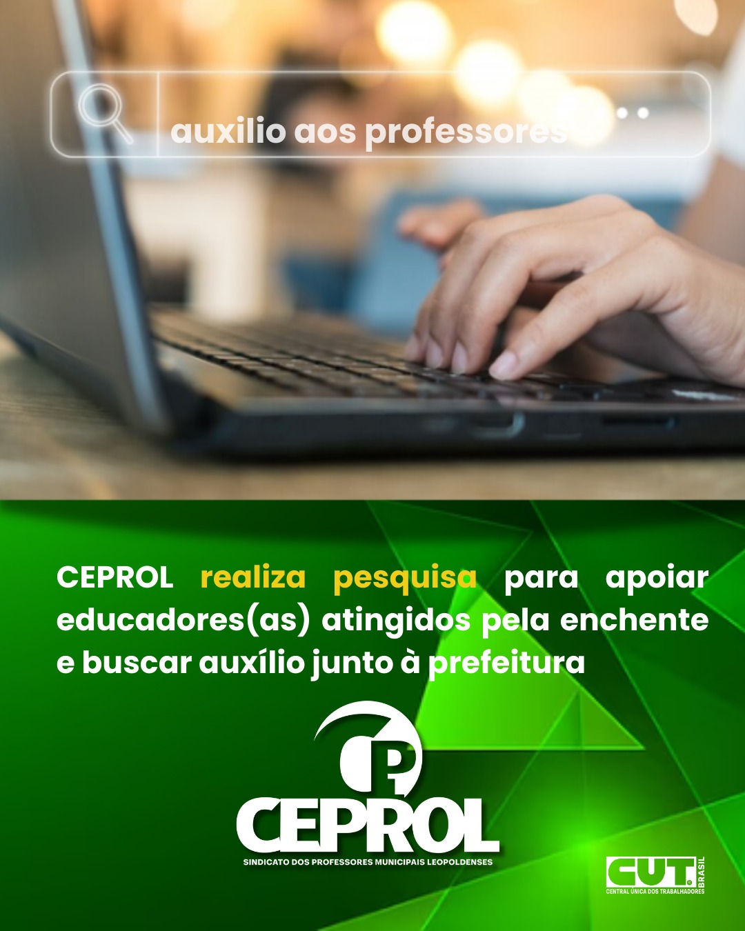 Pesquisa: auxílio aos professores...