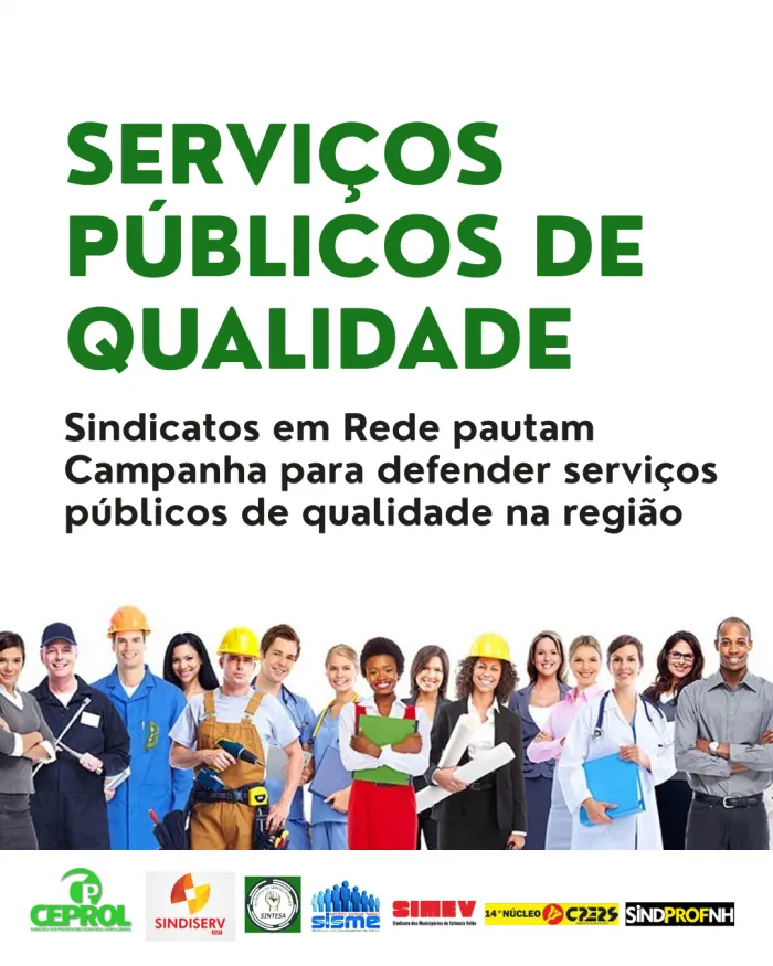 Sindicatos em Rede se unem em campanha para defender serviços públicos e valorizar trabalhadores/as