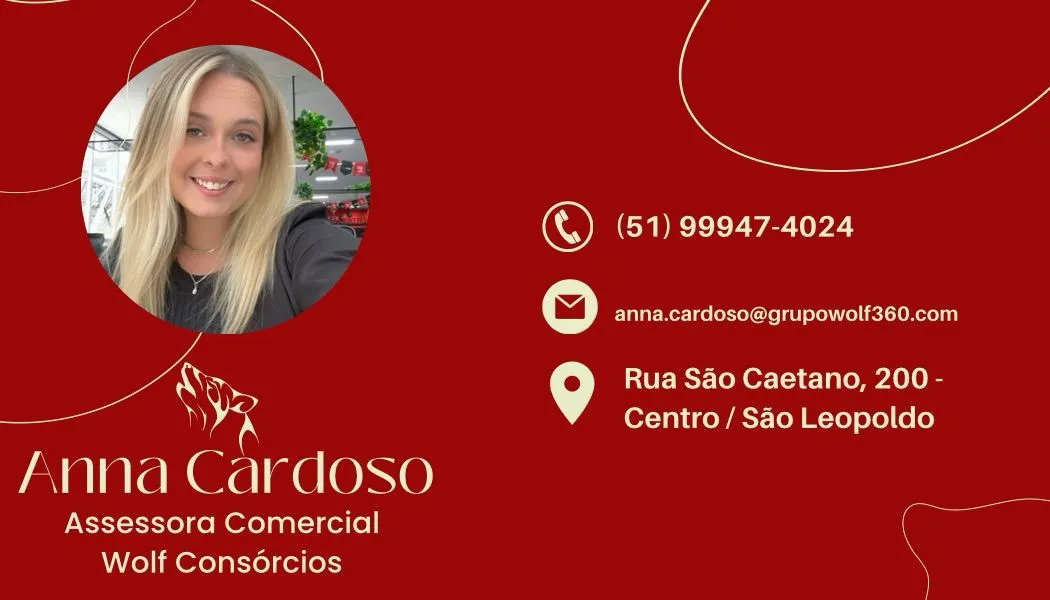 Anna Cardoso - Assessoria Comercial - Wolf Consórcios