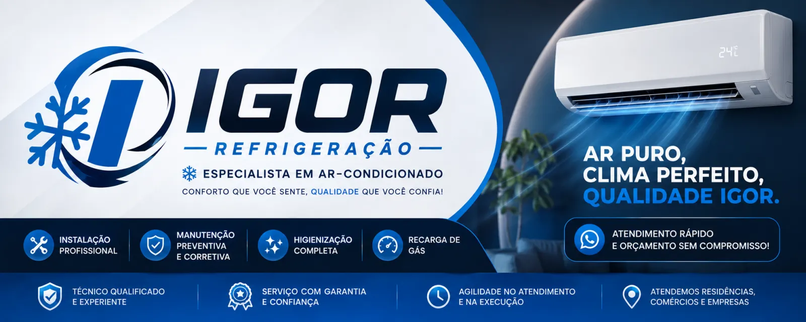 Igor Refrigeração – Qualidade, Agilidade e Confiança para Você!