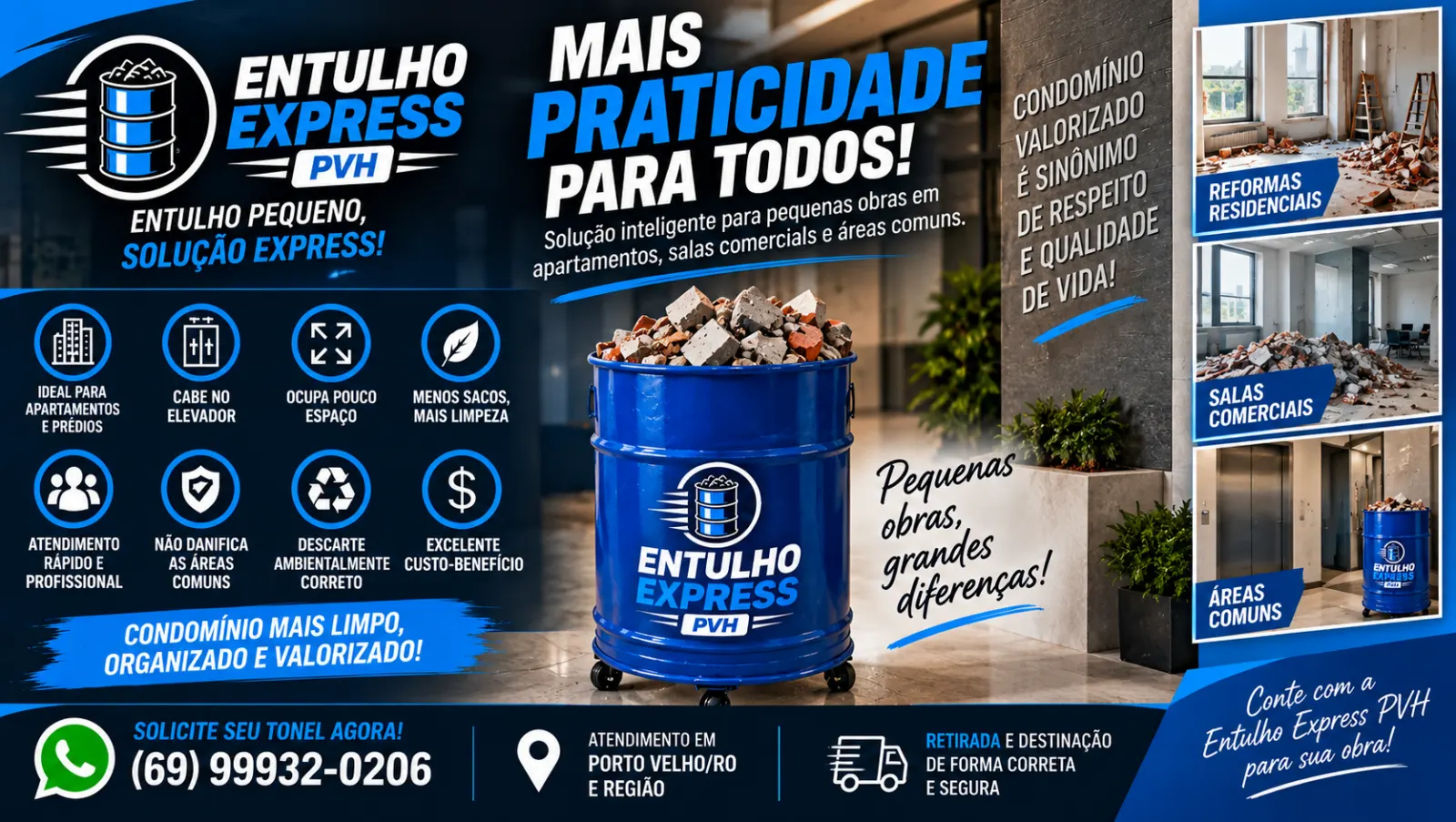 Entulho Express PVH — entulho pequeno, solução express!