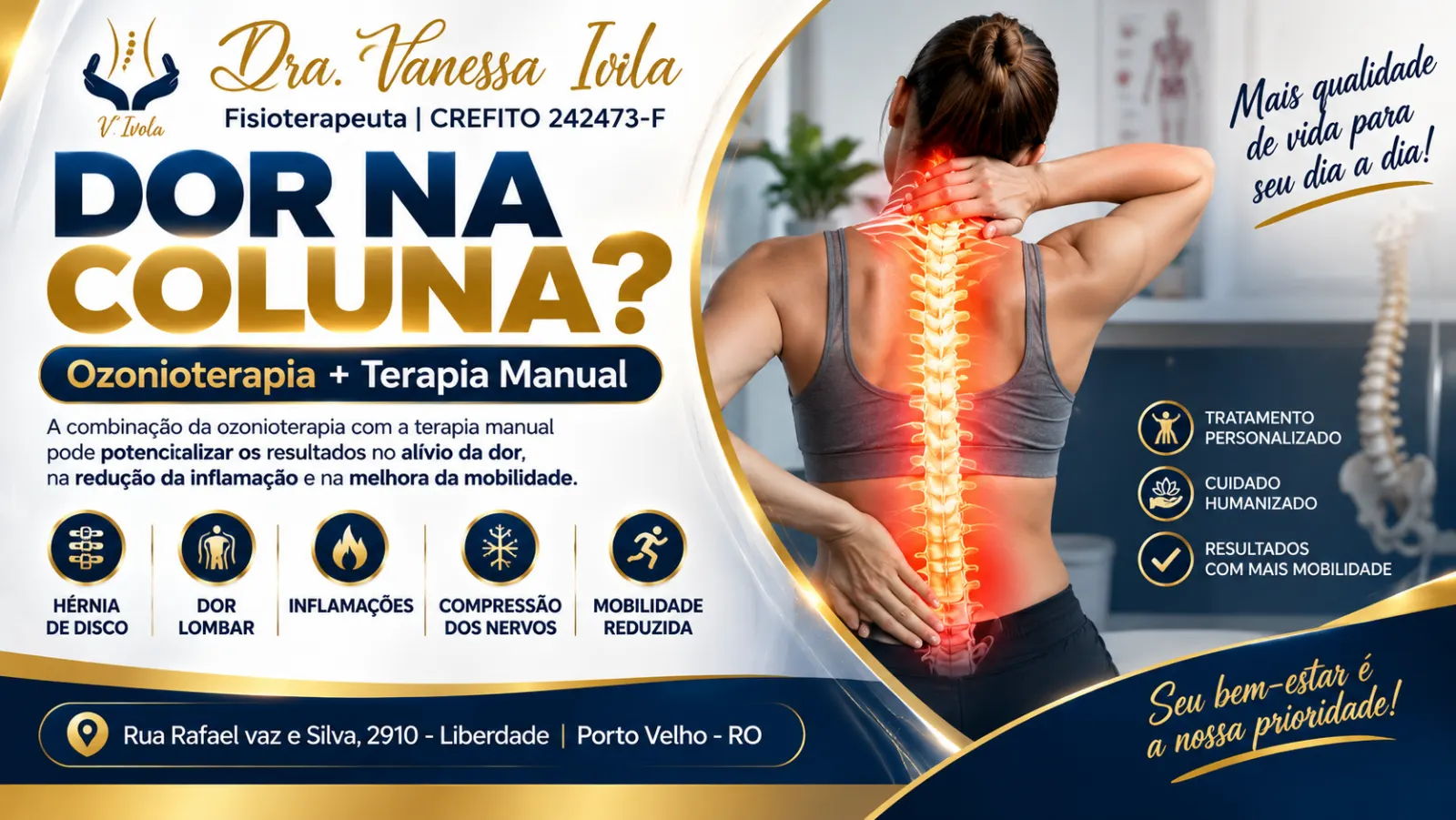 DRA. VANESSA IVOLA – FISIOTERAPIA PARA DORES NA COLUNA