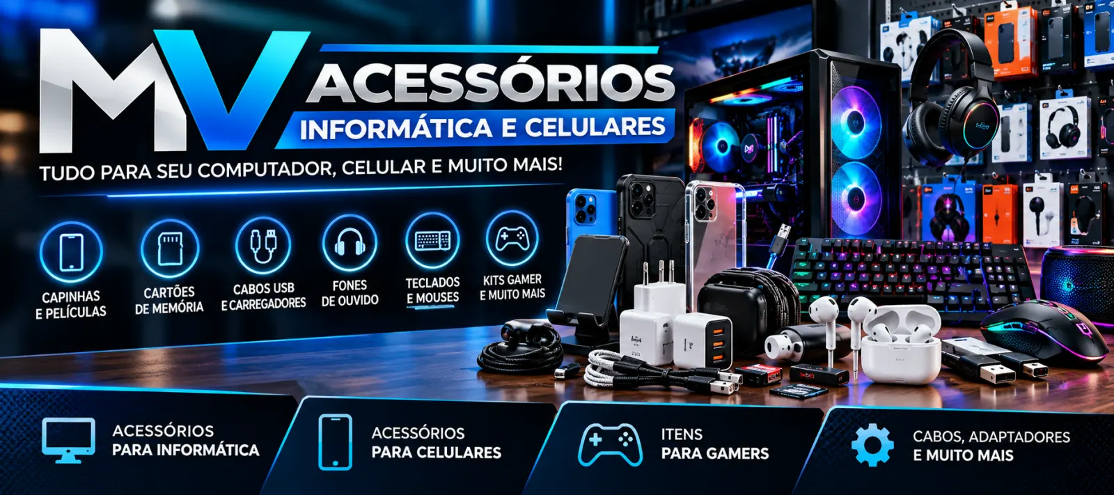 MV Acessórios e Informática – Tudo para seu computador e celular!