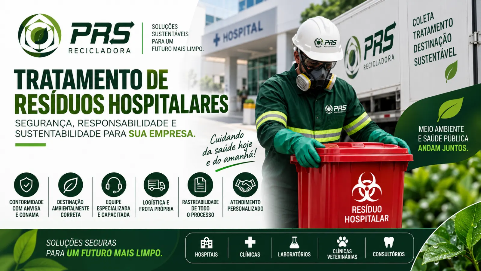 PRS Recicladora — tratamento de resíduos hospitalares com segurança e responsabilidade