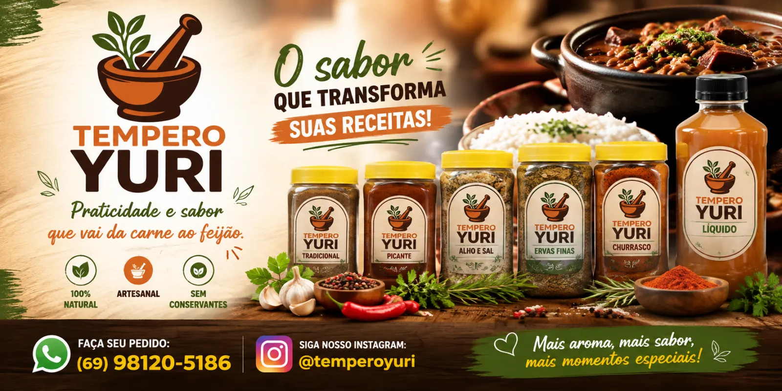 Tempero Yuri — Praticidade e Sabor na Sua Cozinha!