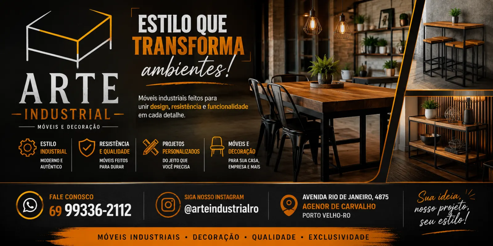 Arte Industrial — Móveis e Decoração