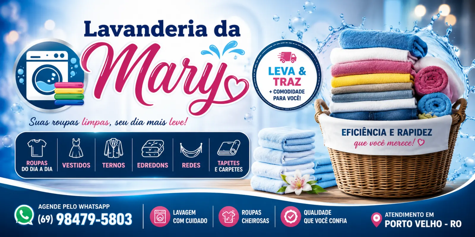 Lavanderia da Mary – Eficiência e Rapidez!