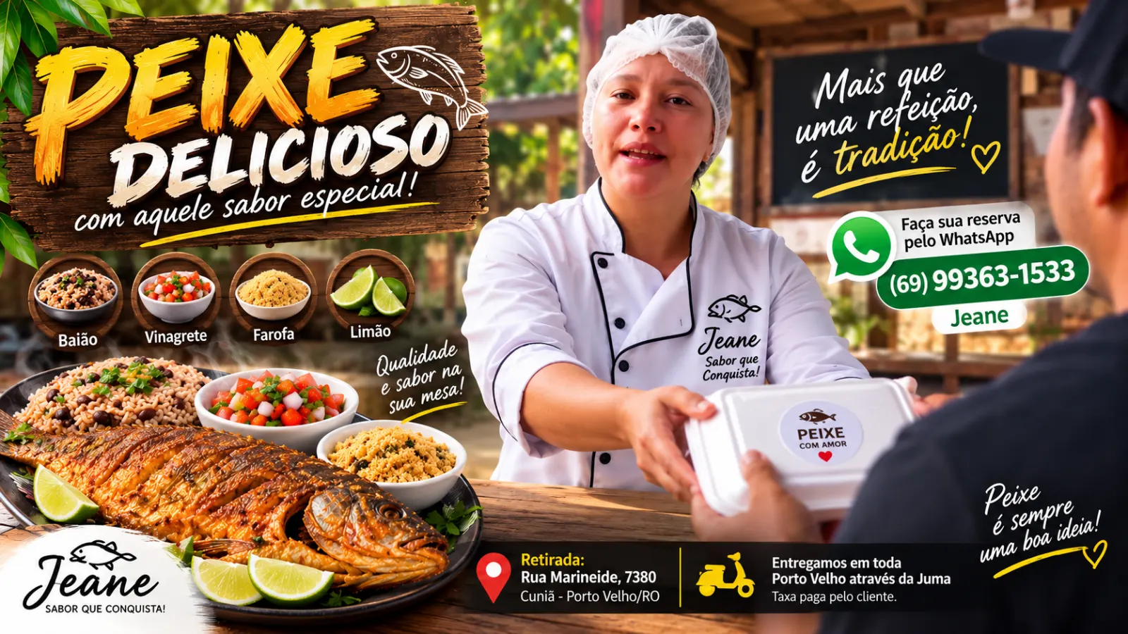 Peixe saboroso e bem acompanhado em Porto Velho