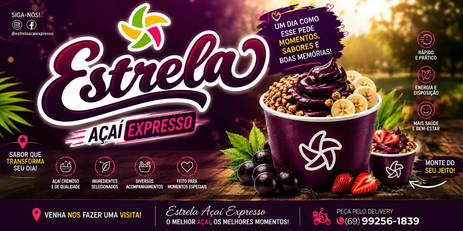 🍇💜 Estrela Açaí Expresso – Sabor que transforma momentos!
