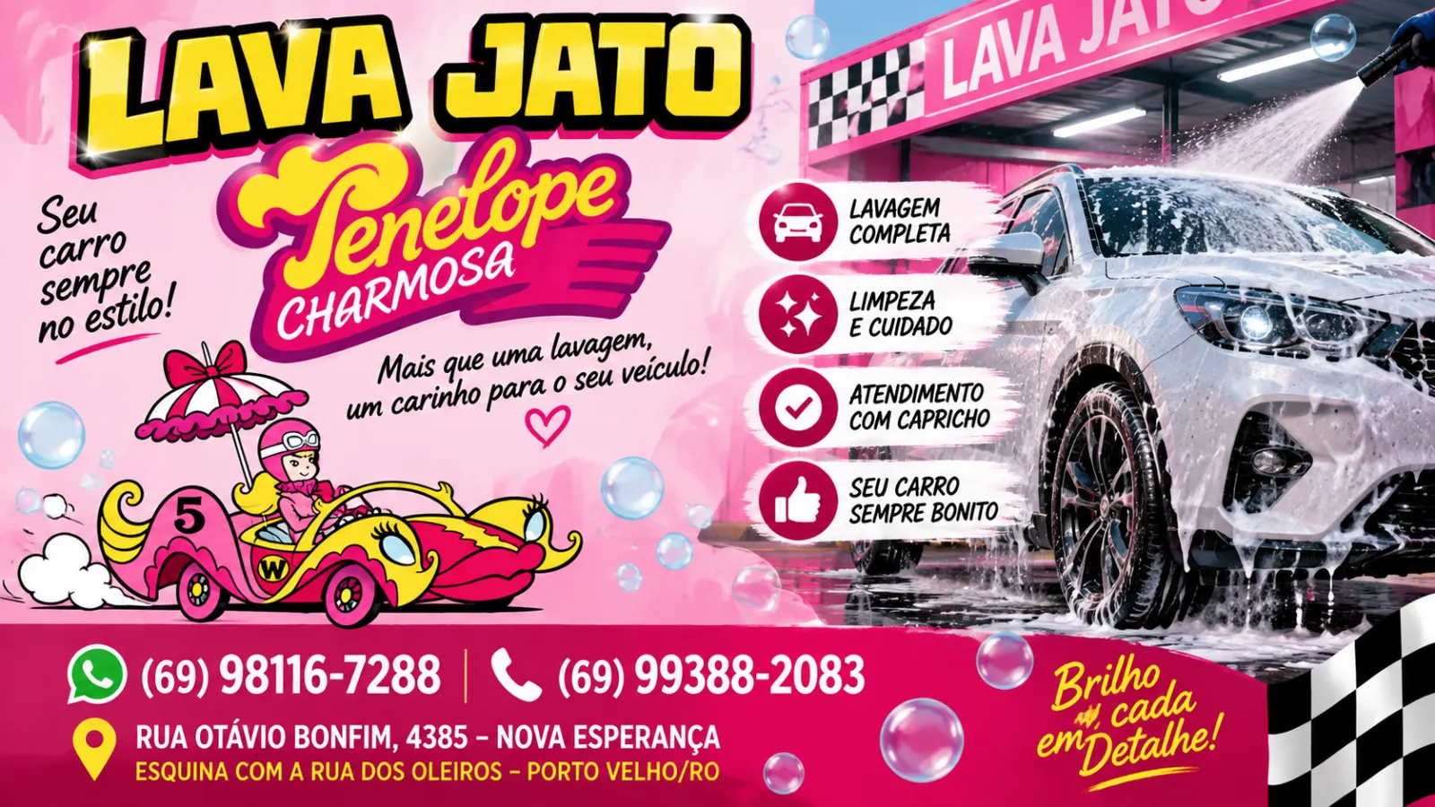 LAVA JATO PENÉLOPE CHARMOSA – SEU CARRO MERECE ESSE CUIDADO!