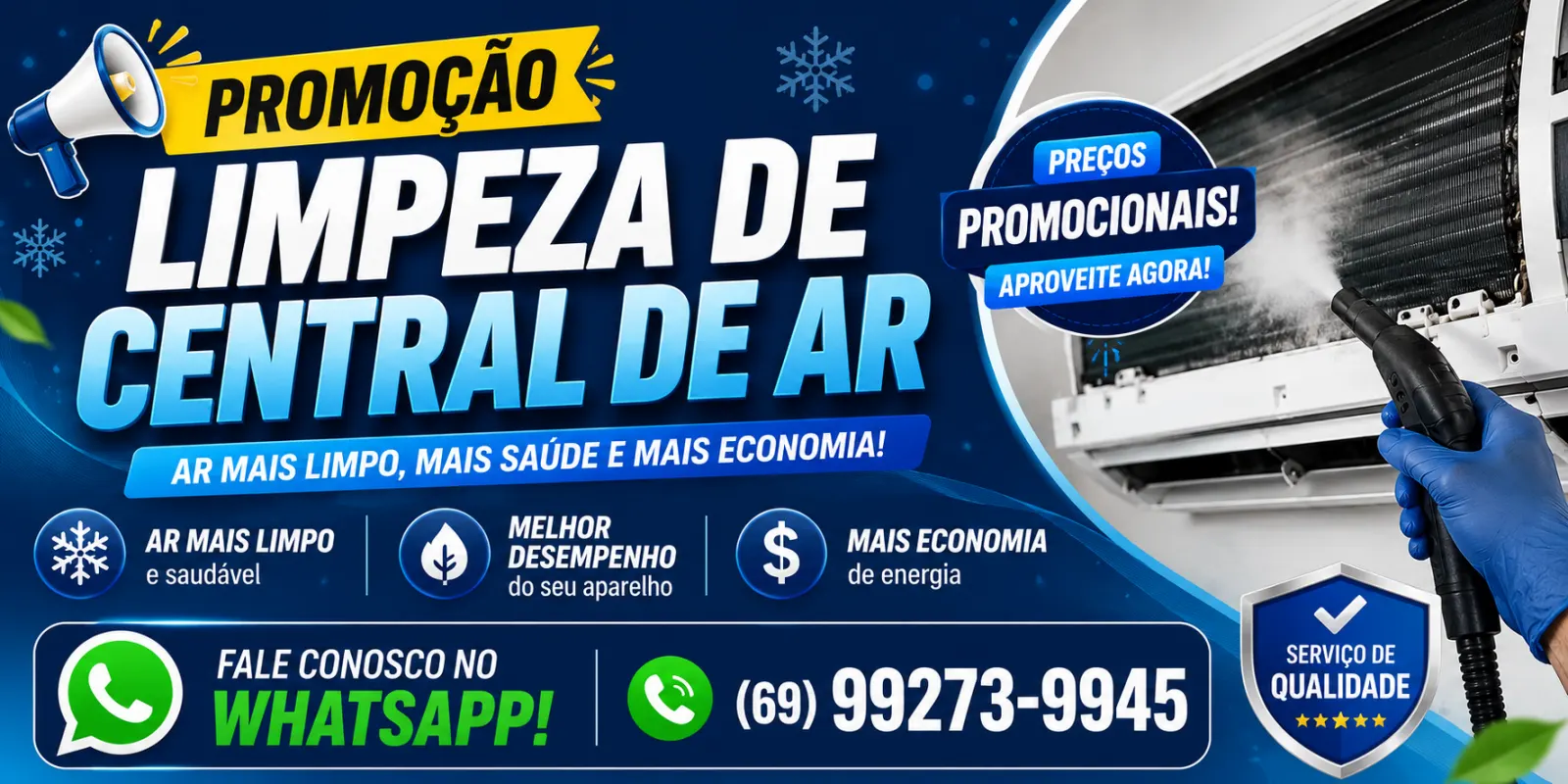 Promoção de Limpeza de Central de Ar!