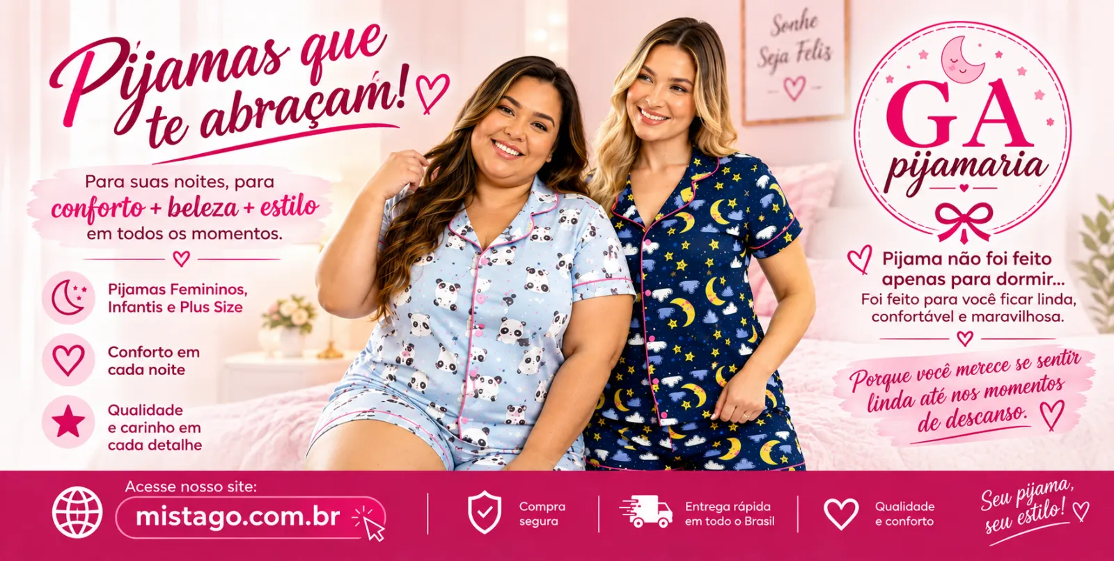 GA PIJAMARIA - O Conforto e estilo para as suas noites!