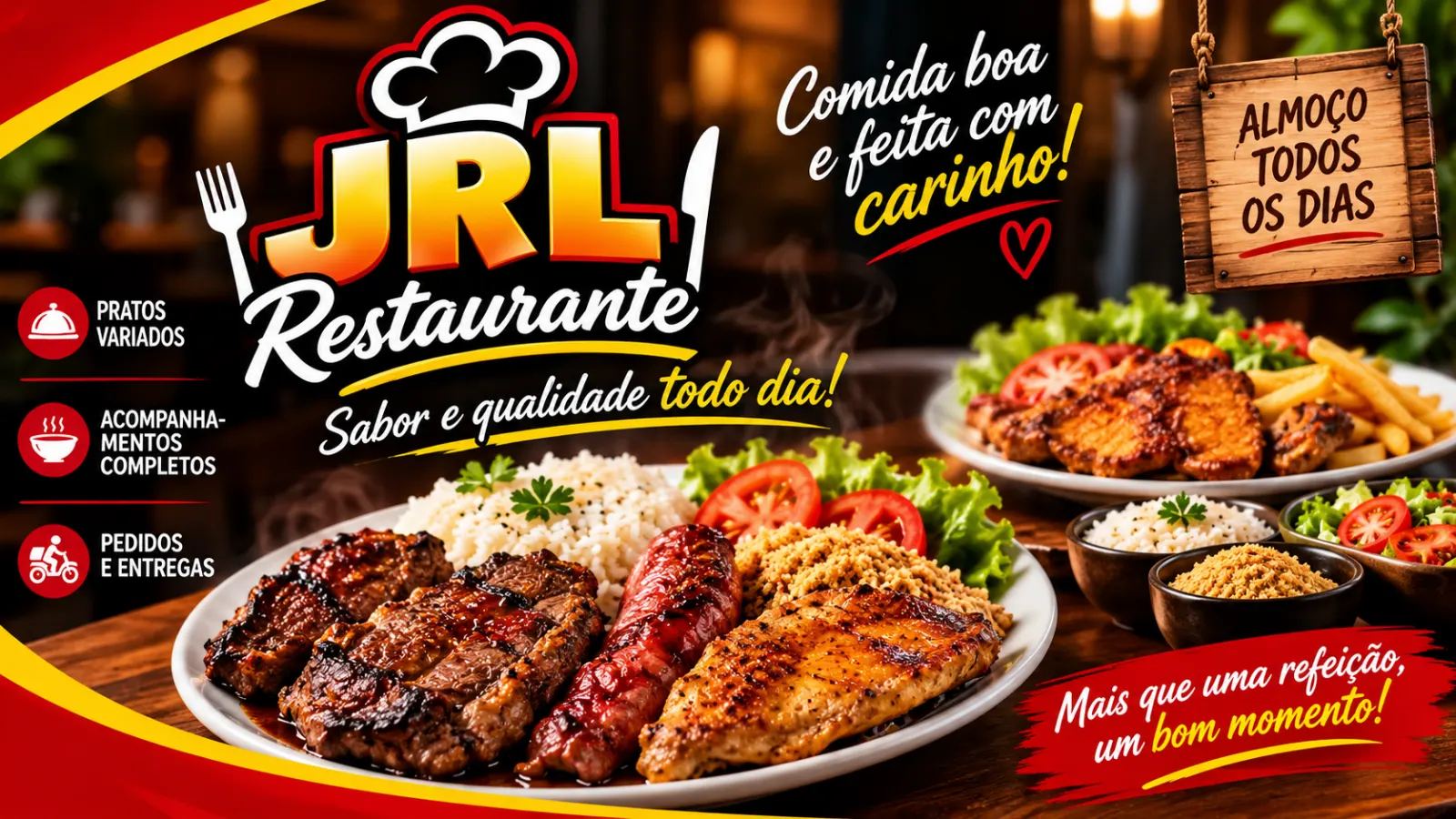 JRL RESTAURANTE – SABOR E QUALIDADE TODO DIA!