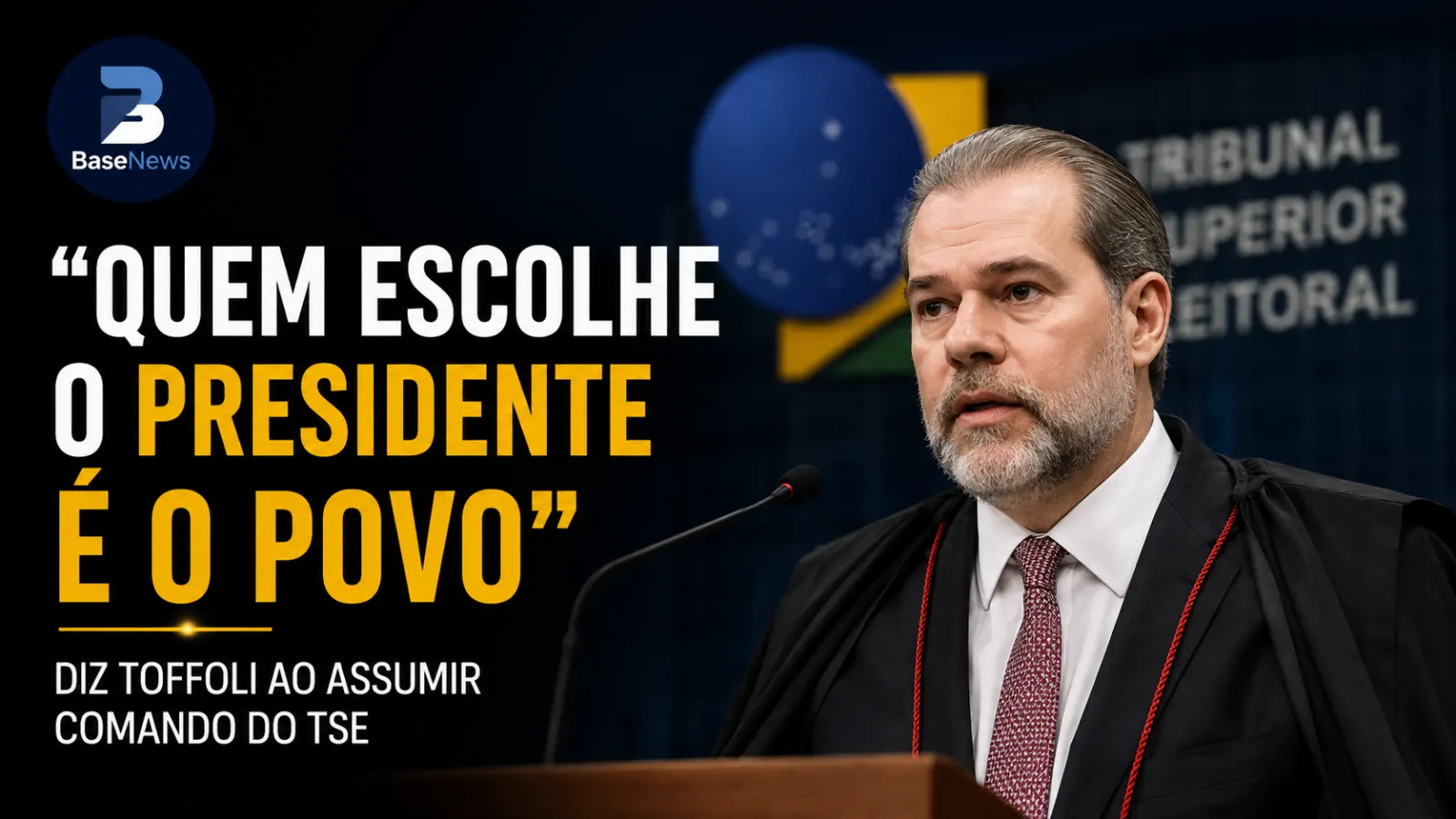 Ao assumir presidência do TSE, Toffoli afirma que Justiça Eleitoral garante eleições, mas não escolhe vencedores