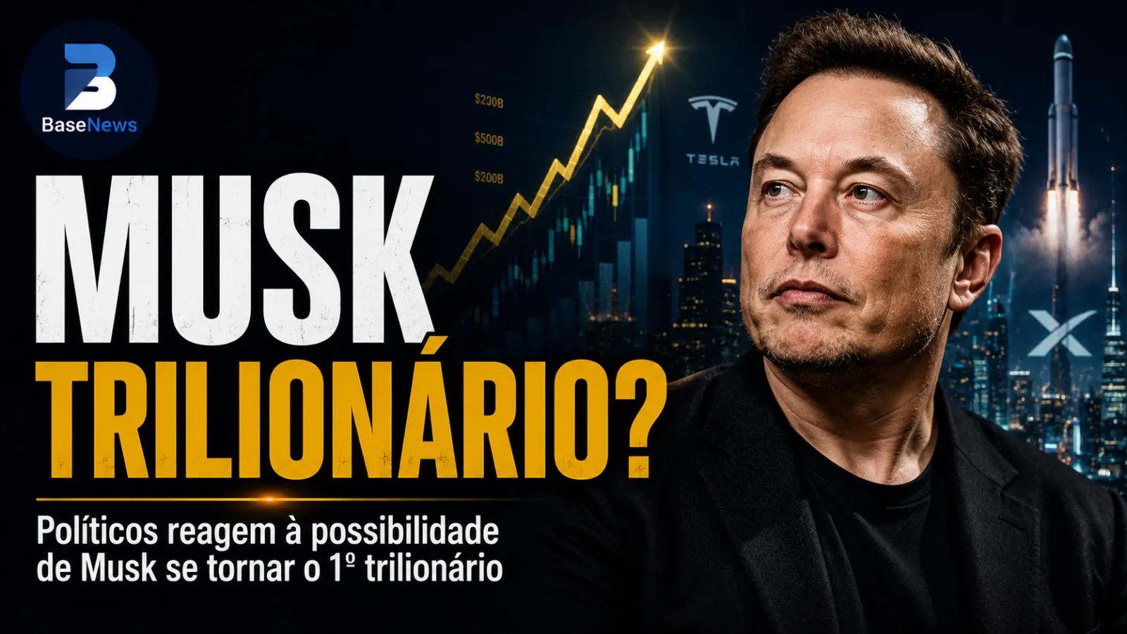 Esquerda reage à possibilidade de Musk se tornar o 1º trilionário