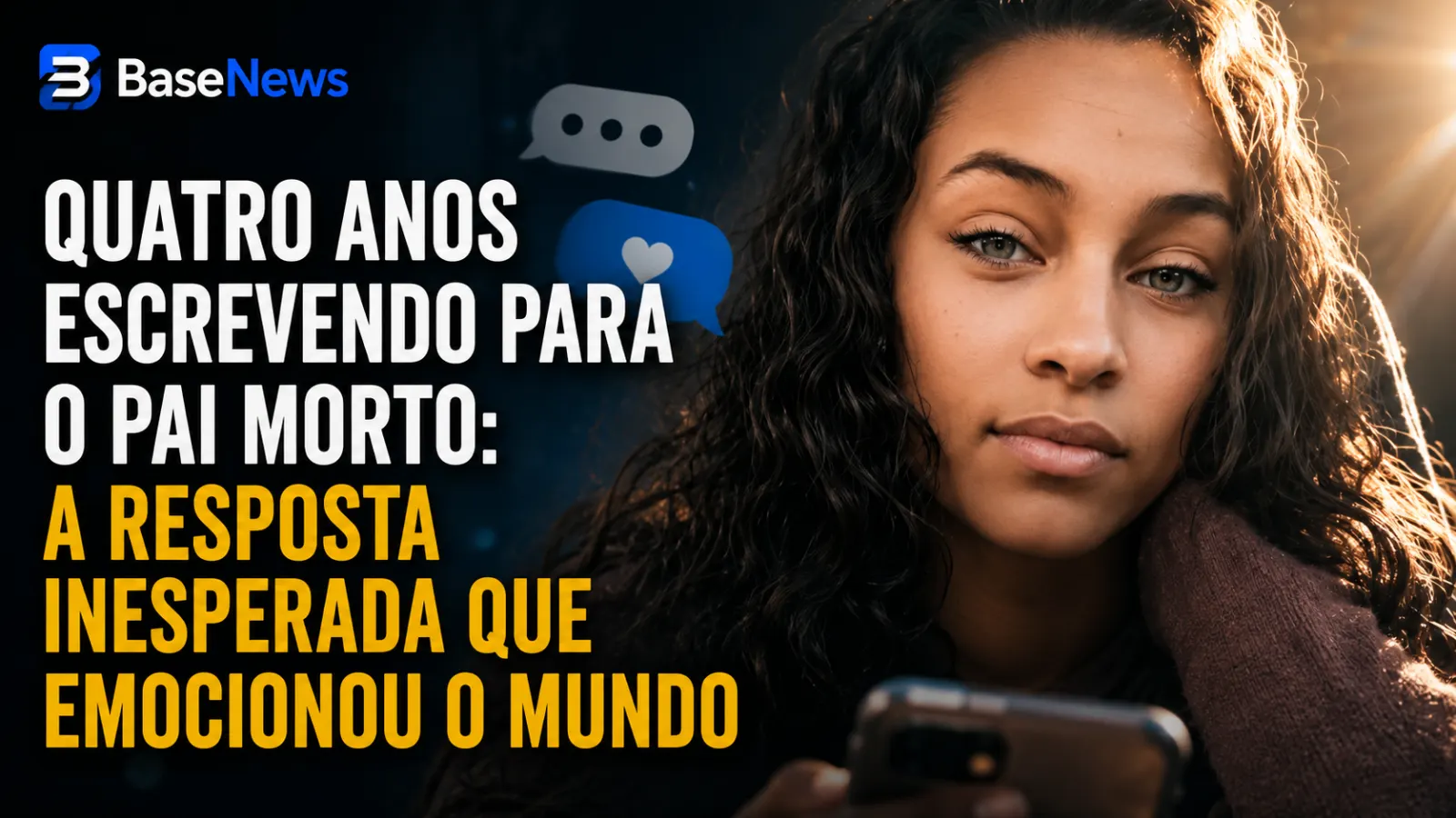 Ela enviou mensagens ao pai falecido por quatro anos. Um dia, alguém respondeu