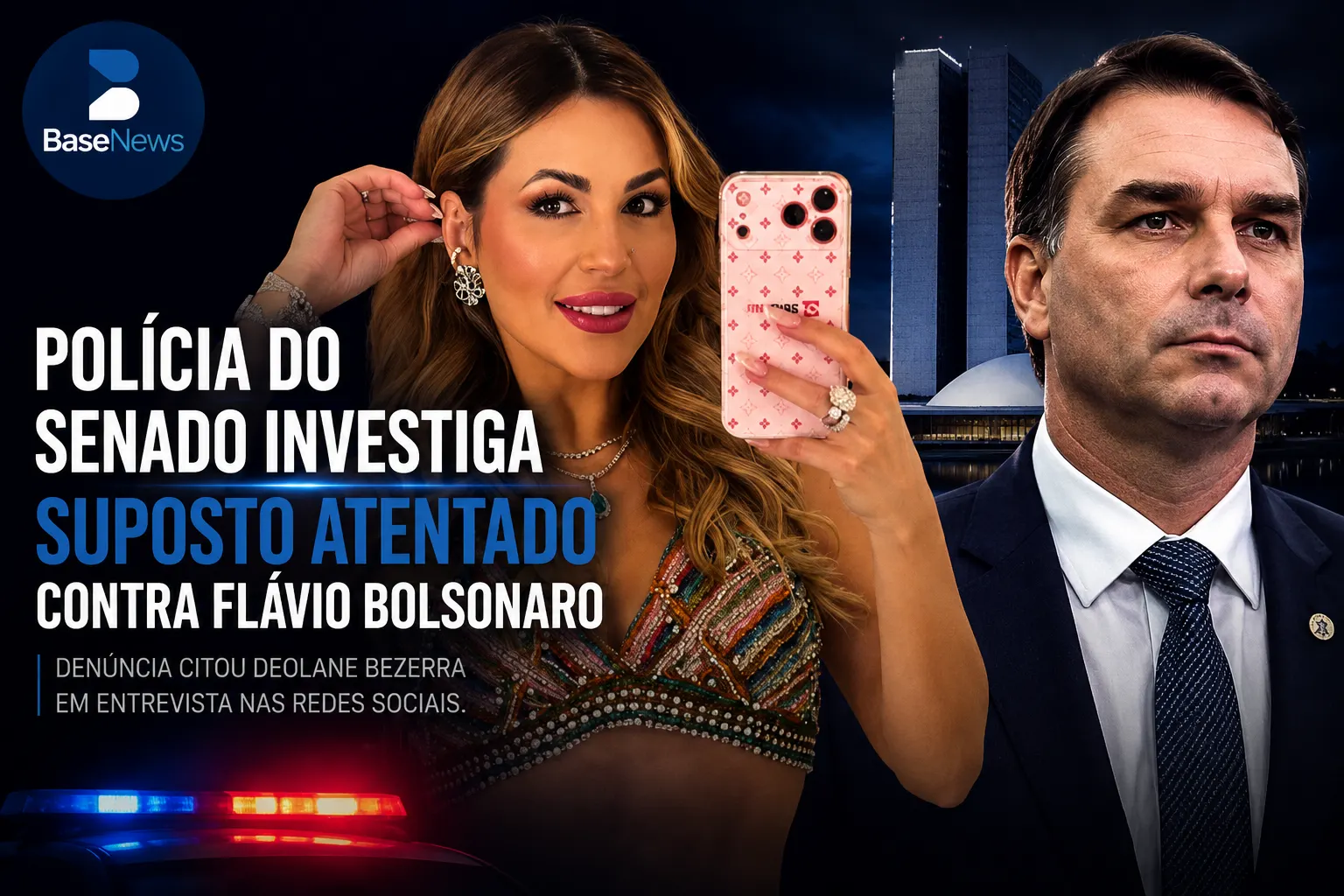 Polícia do Senado abre apuração sobre suposto atentado contra Flávio Bolsonaro citado por MC Misa