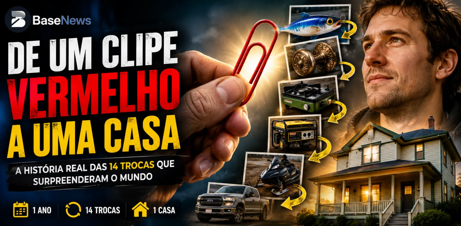 De um clipe vermelho a uma casa: a história real das 14 trocas que surpreenderam o mundo