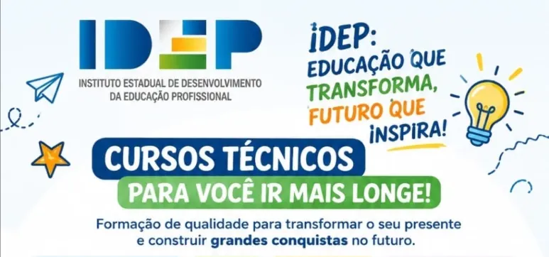 IDEP abre inscrições para cursos técnicos gratuitos em Porto Velho