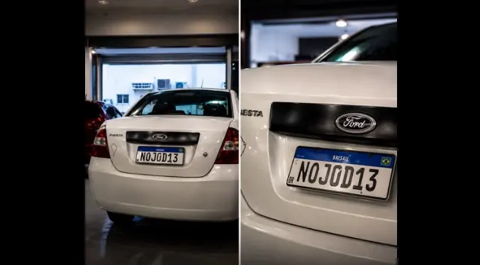 Dono de Fiesta pede R$ 10 mil acima da Fipe por causa de placa inusitada