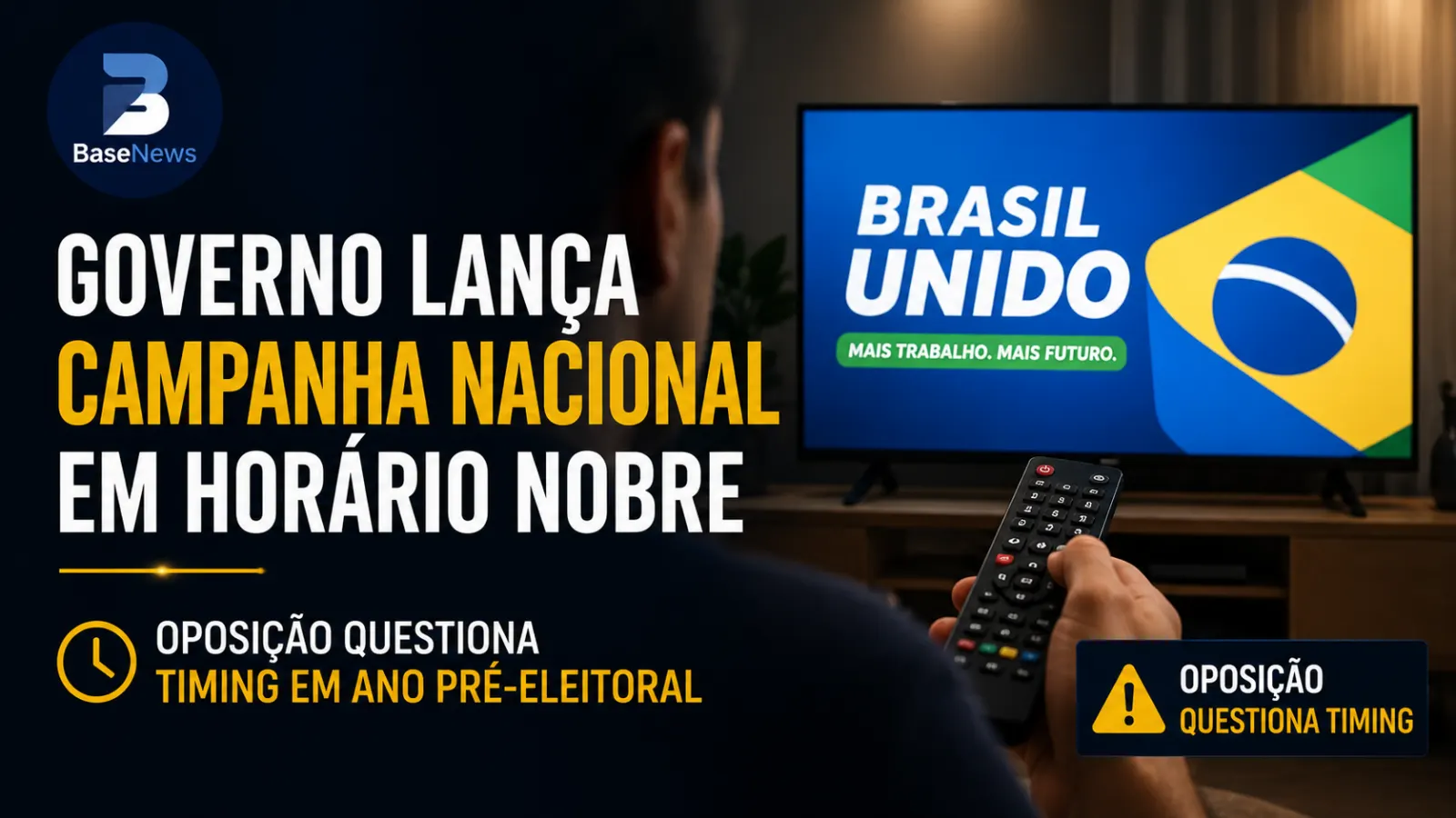 Governo lança campanha nacional em horário nobre e oposição questiona timing em ano pré-eleitoral