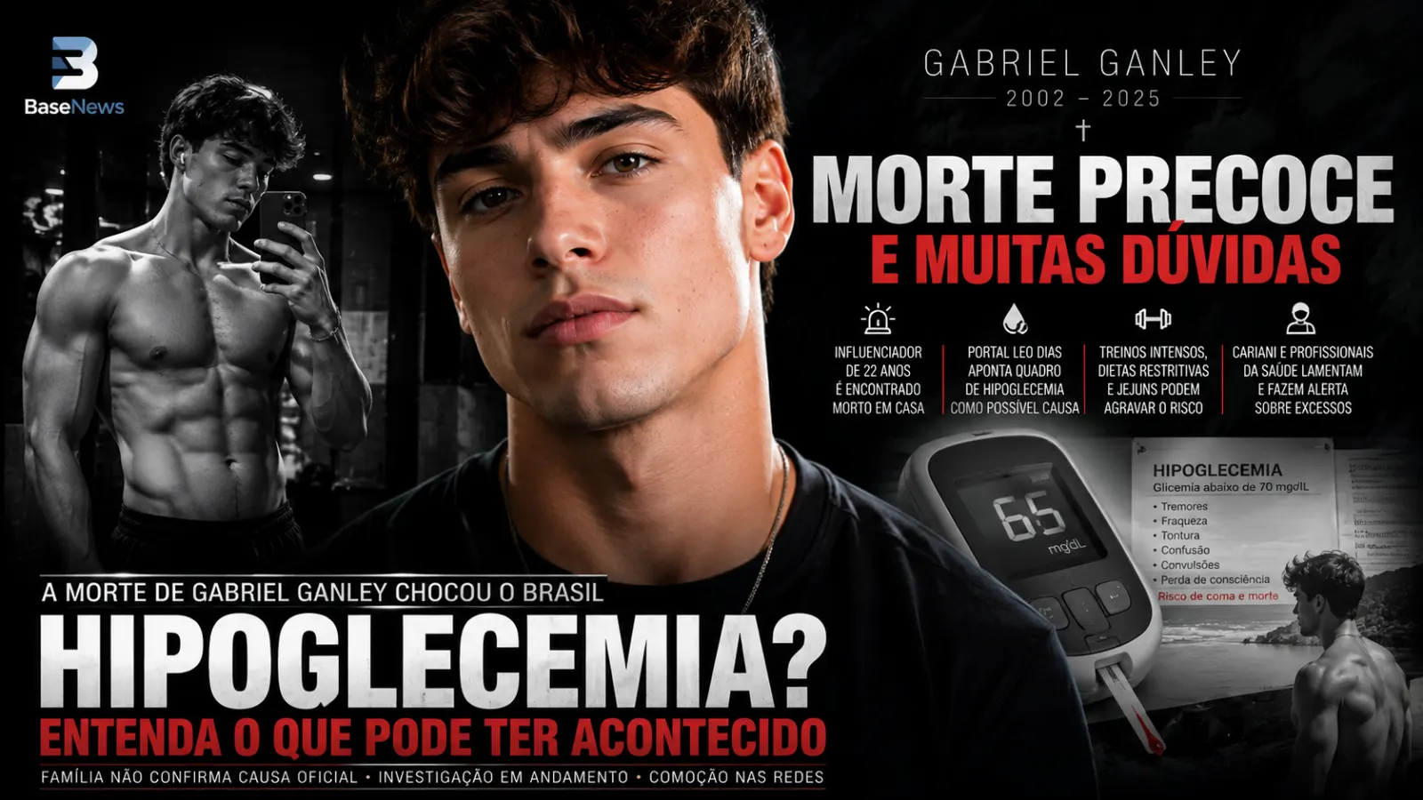 Morte de Gabriel Ganley levanta alerta sobre saúde, treinos extremos e riscos da hipoglicemia