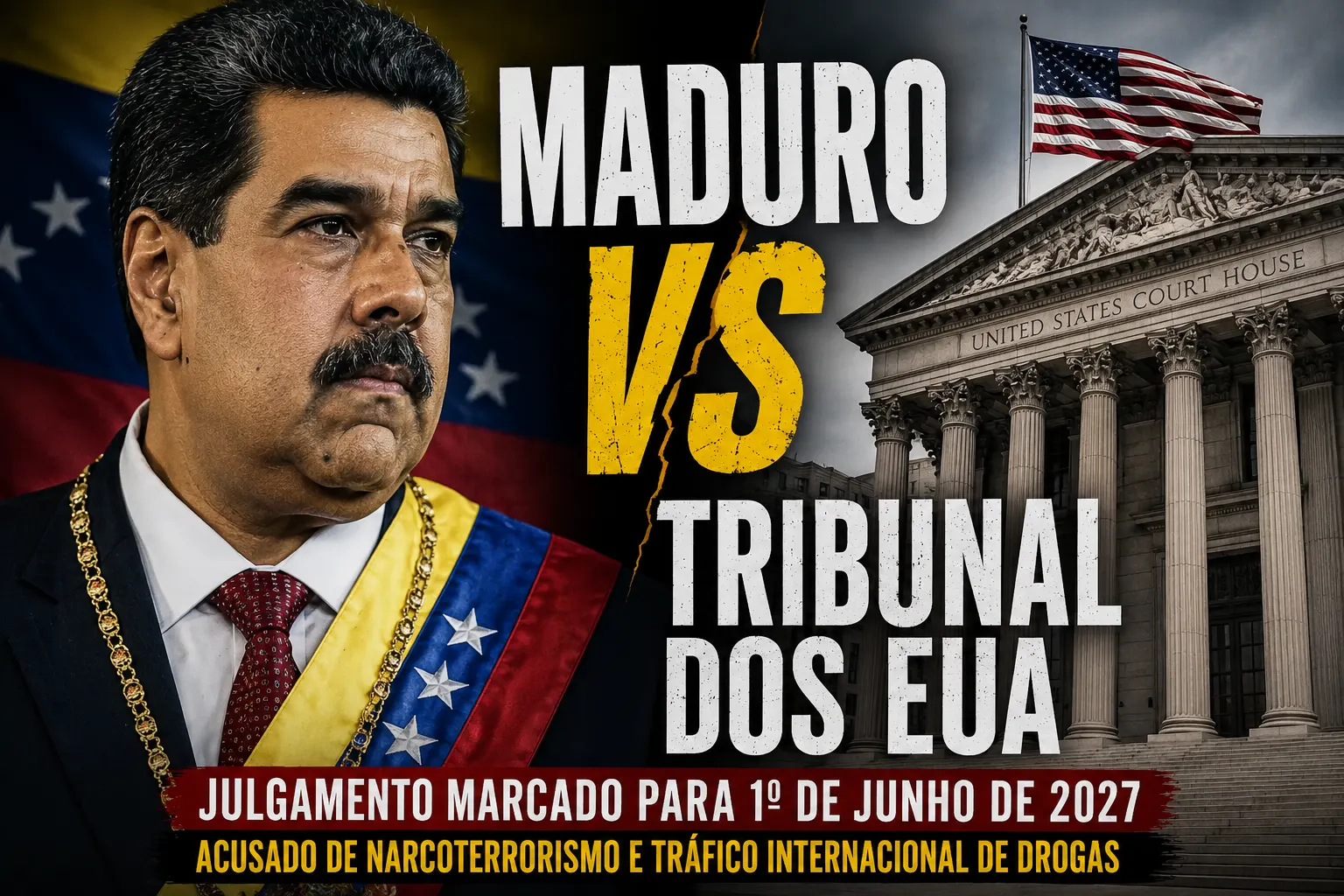 Maduro no banco dos réus: Justiça dos EUA marca julgamento histórico para junho de 2027
